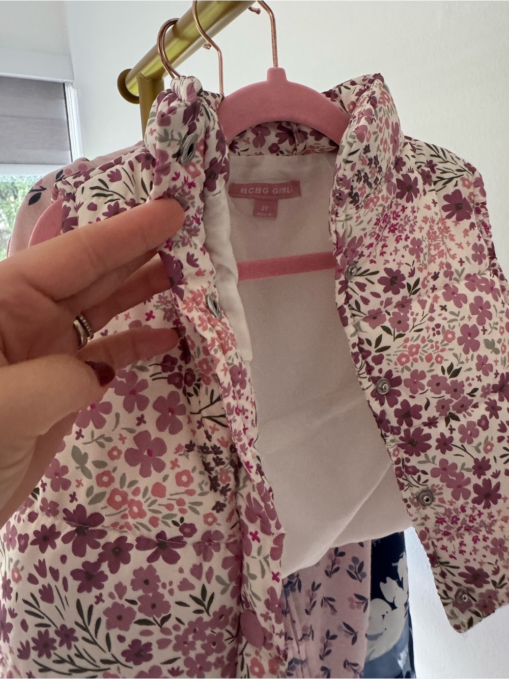 Girls' Pink Floral Lightweight Jacket